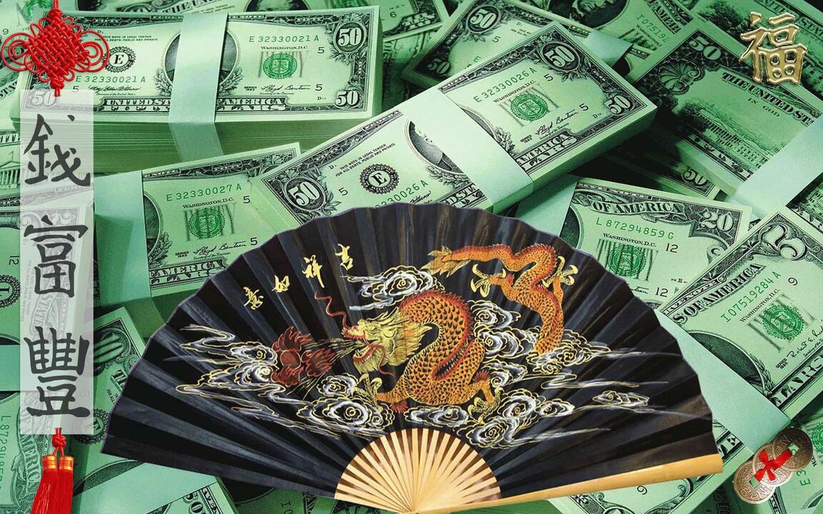 Kipas Cina sebagai azimat untuk menarik wang